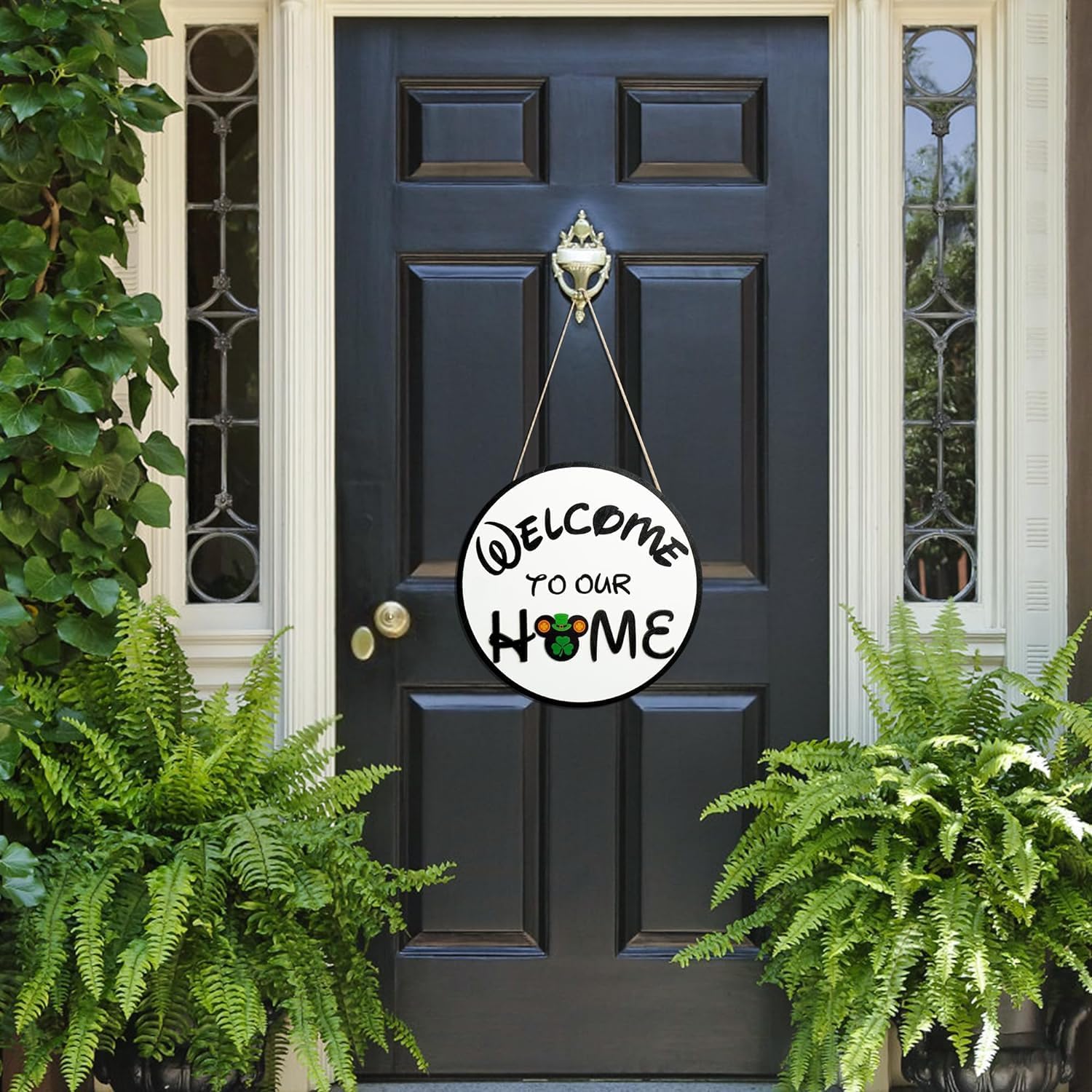 19 Piece Interchangeable Welcome Door Sign with Mouse Icons